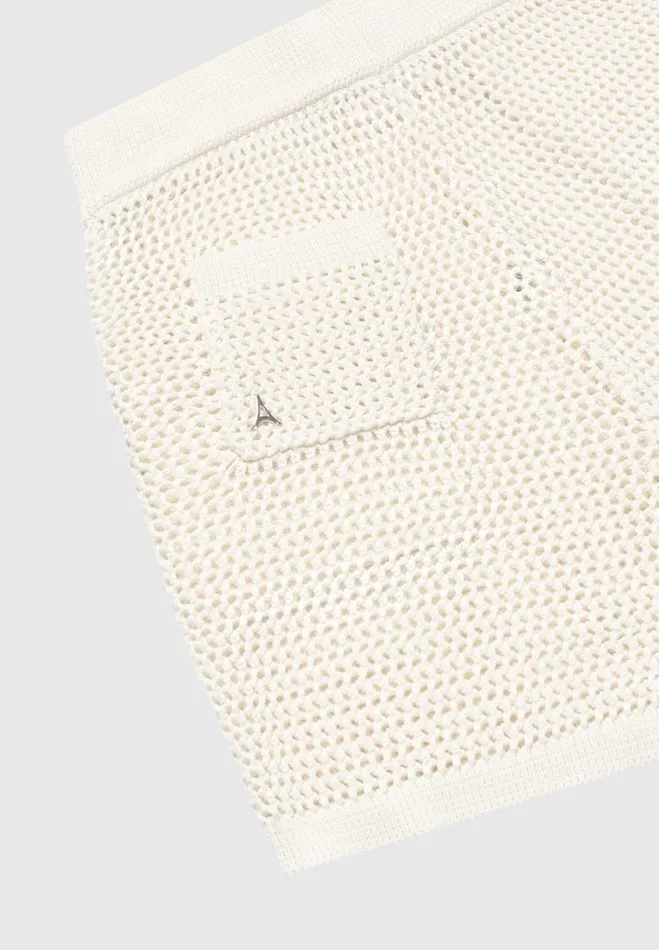 Manire De Voir Short Sets Manire De Voir Man Crochet Knit Shorts 8211 Cream