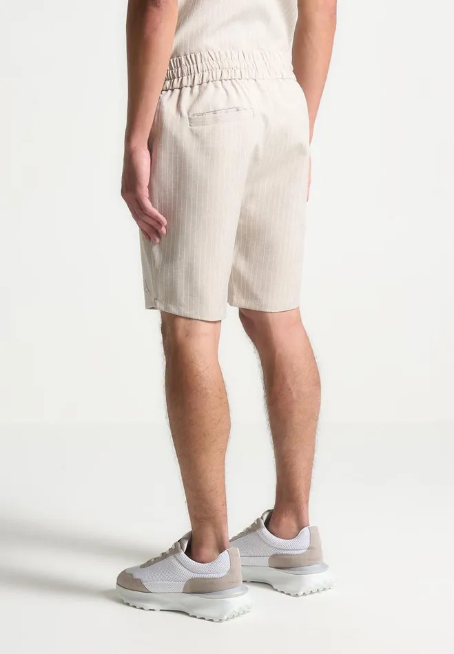 Manire De Voir Short Sets Manire De Voir Man Pinstripe Shorts 8211 Beige