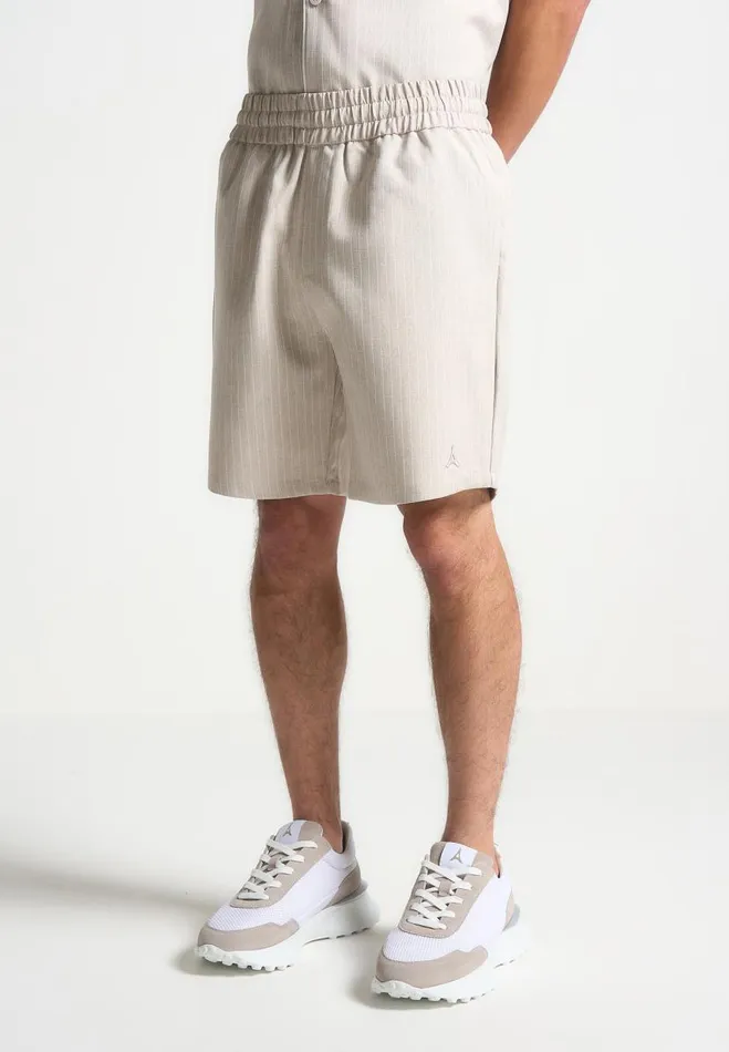 Manire De Voir Short Sets Manire De Voir Man Pinstripe Shorts 8211 Beige