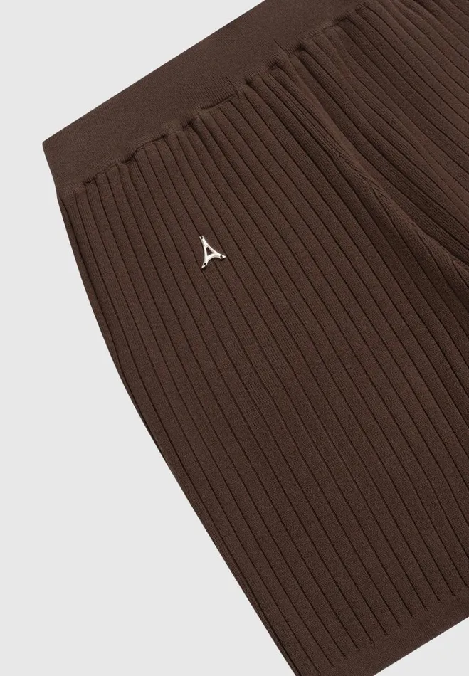Manire De Voir Short Sets Manire De Voir Man Ribbed Knit Shorts 8211 Brown