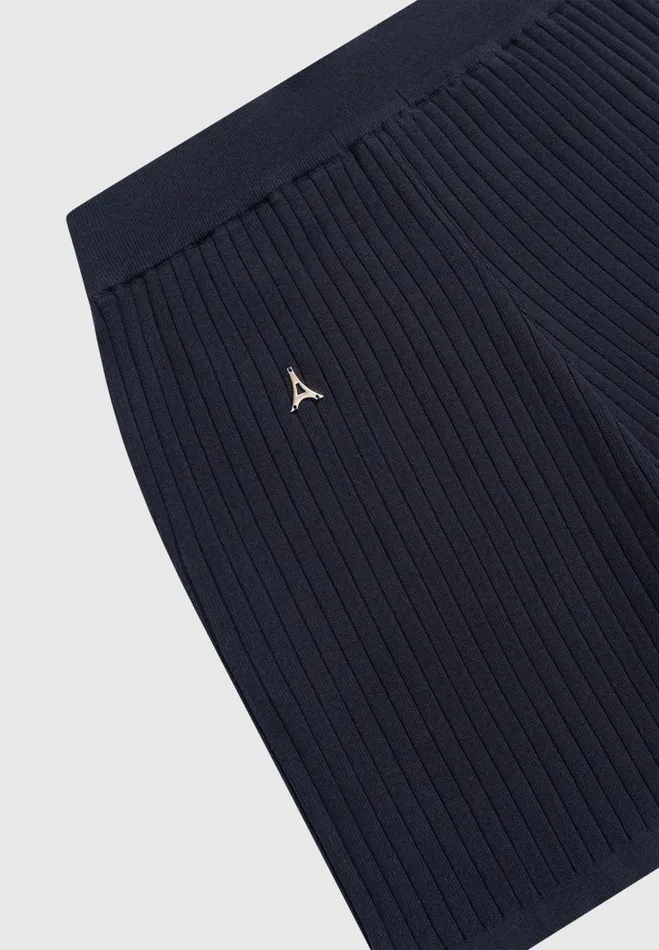 Manire De Voir Short Sets Manire De Voir Man Ribbed Knit Shorts 8211 Navy