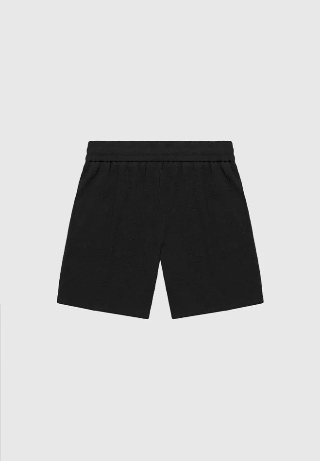 Manire De Voir Short Sets Manire De Voir Man Seersucker Shorts 8211 Black