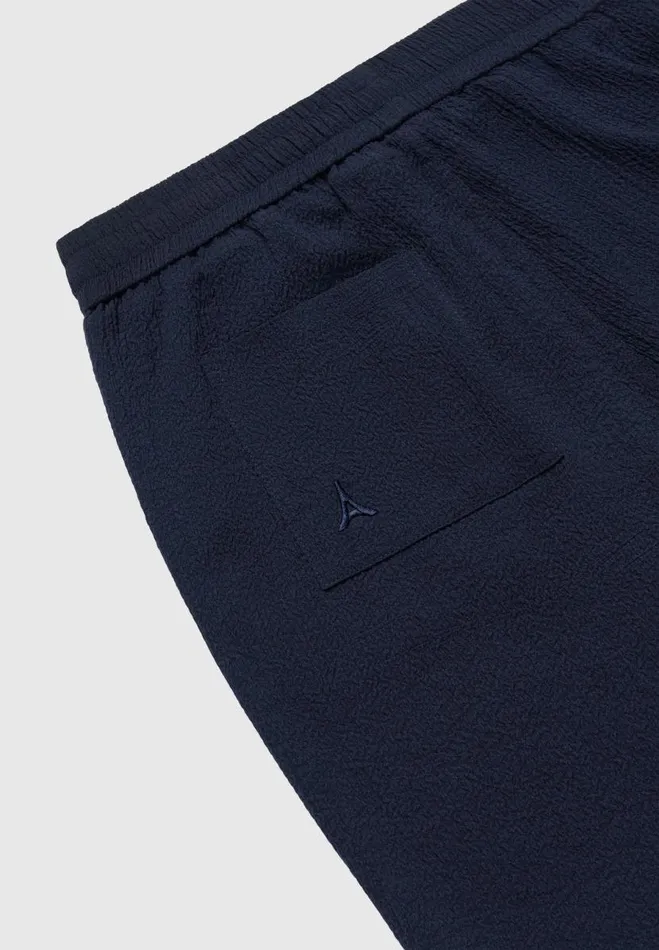Manire De Voir Short Sets Manire De Voir Man Seersucker Shorts 8211 Navy