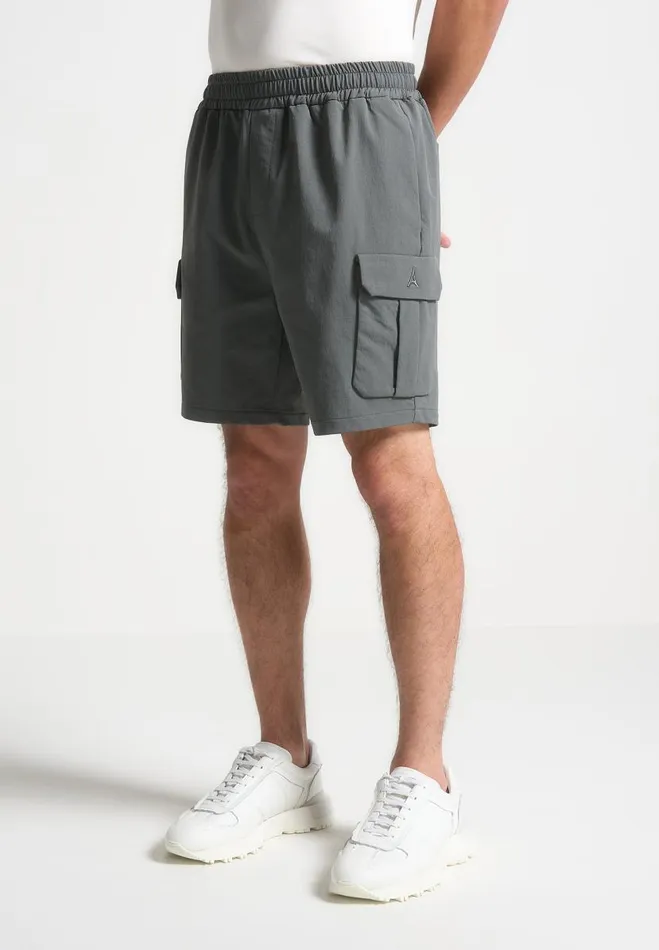Manire De Voir Shorts Manire De Voir Man Technical Cargo Shorts 8211 Charcoal Grey