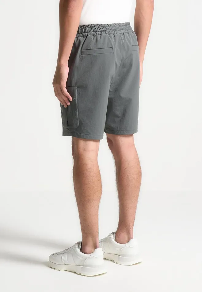 Manire De Voir Shorts Manire De Voir Man Technical Cargo Shorts 8211 Charcoal Grey