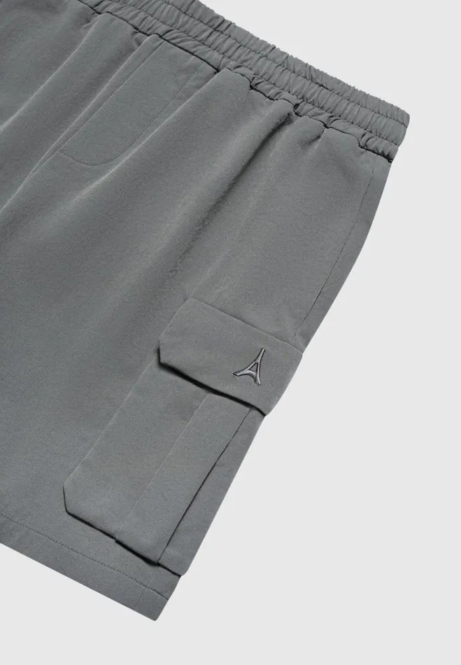 Manire De Voir Shorts Manire De Voir Man Technical Cargo Shorts 8211 Charcoal Grey