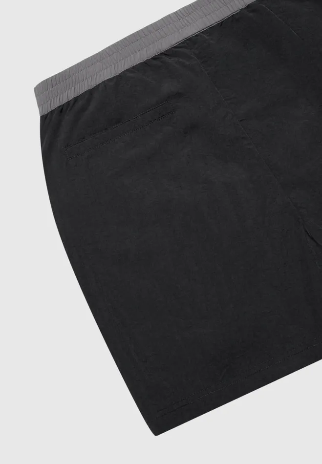 Manire De Voir Swim Manire De Voir Man Contrast Waistband Swim Shorts 8211 BlackGrey
