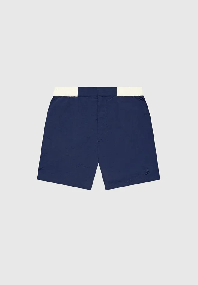 Manire De Voir Swim Manire De Voir Man Contrast Waistband Swim Shorts 8211 NavyCream