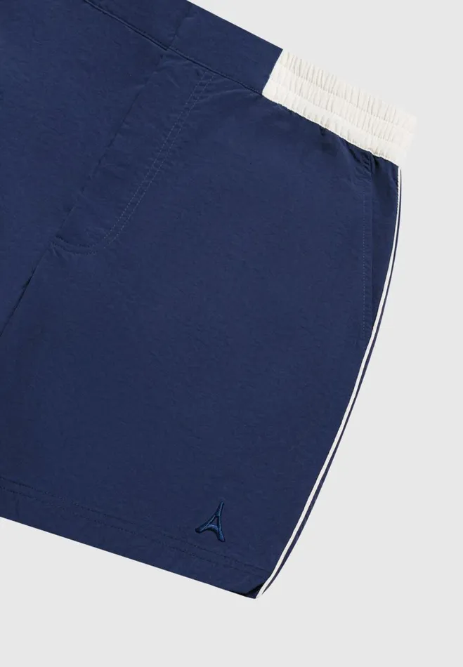 Manire De Voir Swim Manire De Voir Man Contrast Waistband Swim Shorts 8211 NavyCream