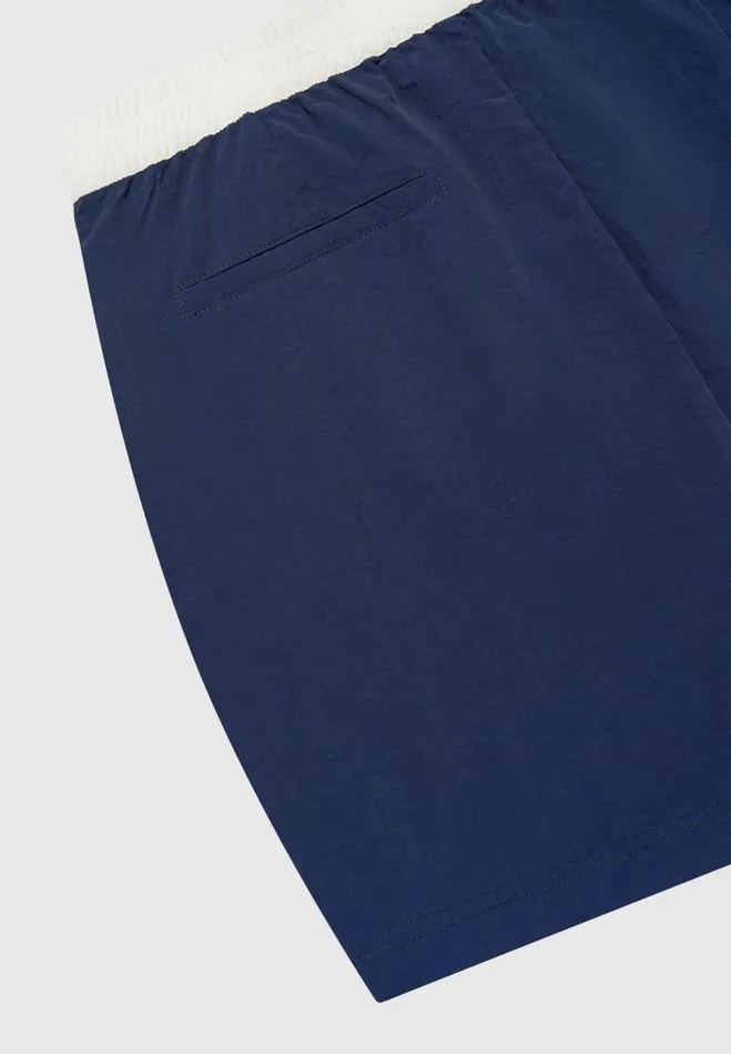 Manire De Voir Swim Manire De Voir Man Contrast Waistband Swim Shorts 8211 NavyCream