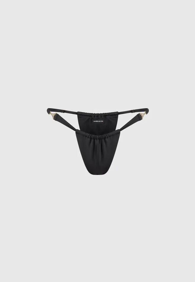 Manire De Voir Swim Manire De Voir Woman Eiffel Ruched Bikini Bottoms 8211 Black