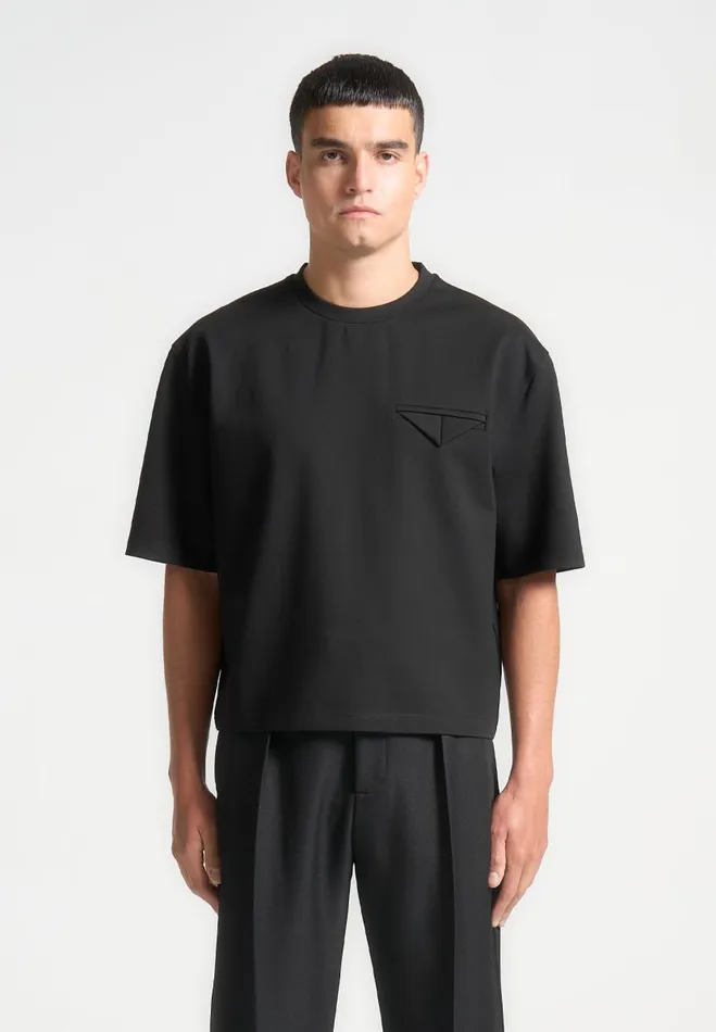 Manire De Voir TShirts and Tops Manire De Voir Man ternel Boxy Cropped TShirt 8211 Black Manire De Voir TShirts and Tops Manire De Voir Man ternel Boxy Cropped TShirt 8211 Black