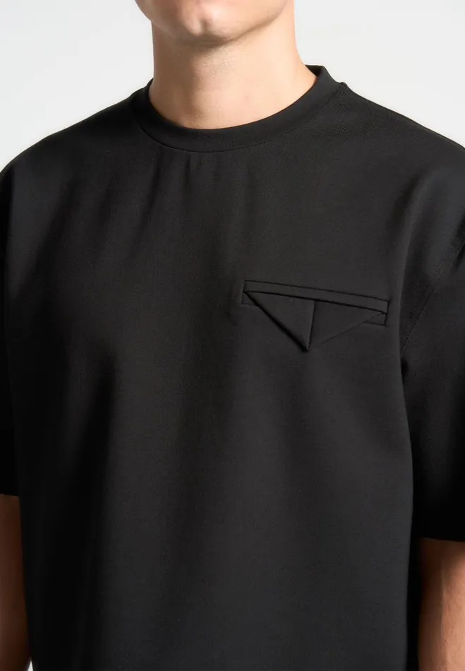 Manire De Voir TShirts and Tops Manire De Voir Man ternel Boxy Cropped TShirt 8211 Black