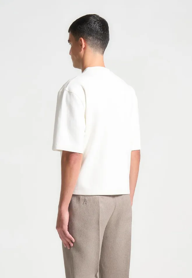 Manire De Voir TShirts and Tops Manire De Voir Man ternel Boxy Cropped TShirt 8211 White