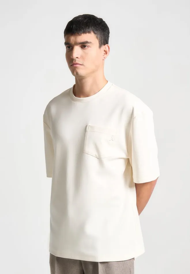 Manire De Voir TShirts and Tops Manire De Voir Man ternel Boxy Fit TShirt 8211 Cream