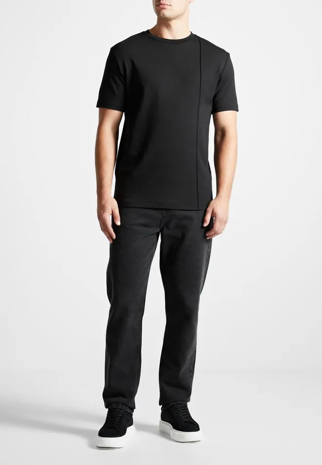 Manire De Voir TShirts and Tops Manire De Voir Man ternel Slim Fit Cotton TShirt With Pintuck 8211 Black Manire De Voir TShirts and Tops Manire De Voir Man ternel Slim Fit Cotton TShirt With Pintuck 8211 Black