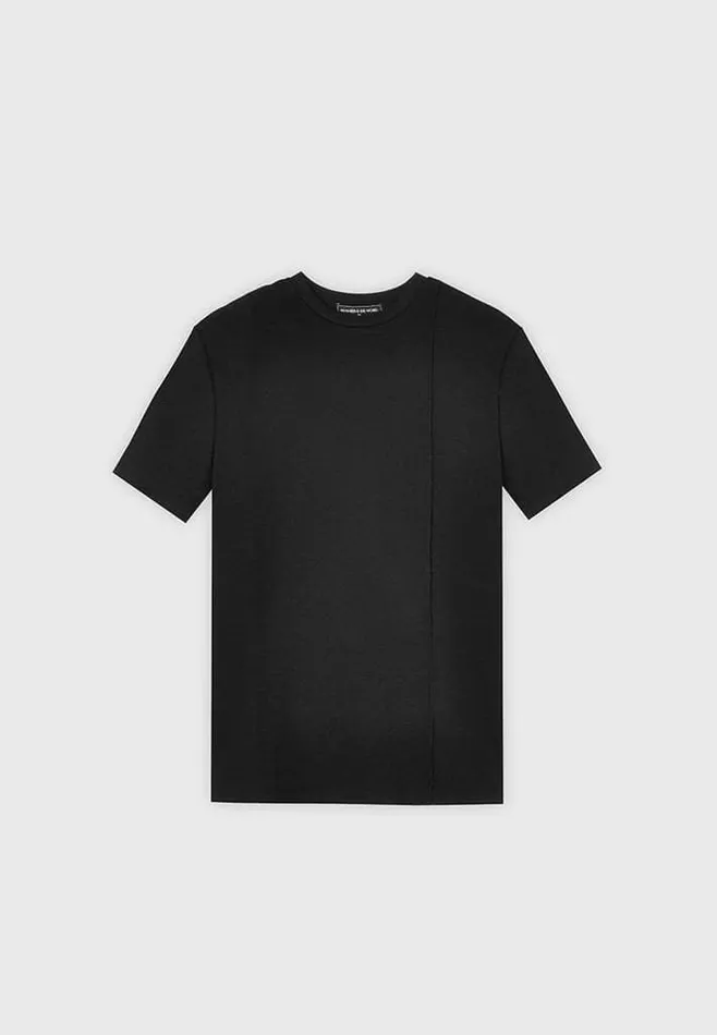 Manire De Voir TShirts and Tops Manire De Voir Man ternel Slim Fit Cotton TShirt With Pintuck 8211 Black