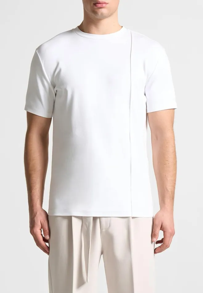 Manire De Voir TShirts and Tops Manire De Voir Man ternel Slim Fit Cotton TShirt With Pintuck 8211 White Manire De Voir TShirts and Tops Manire De Voir Man ternel Slim Fit Cotton TShirt With Pintuck 8211 White