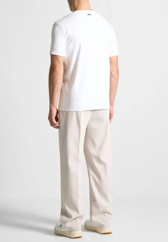 Manire De Voir TShirts and Tops Manire De Voir Man ternel Slim Fit Cotton TShirt With Pintuck 8211 White