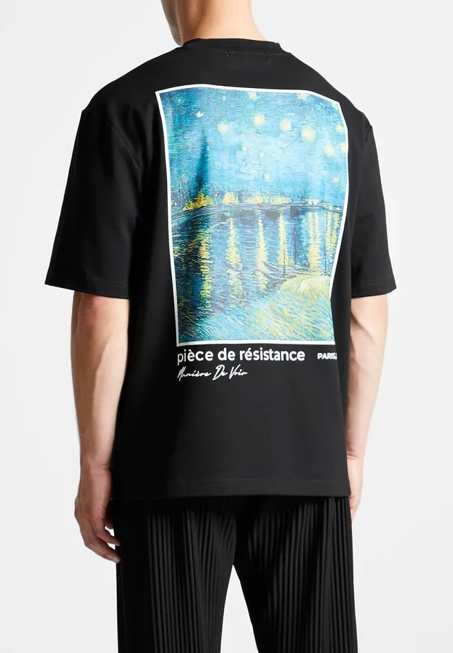 Manire De Voir TShirts and Tops Manire De Voir Man Van Gogh Graphic TShirt 8211 Black Manire De Voir TShirts and Tops Manire De Voir Man Van Gogh Graphic TShirt 8211 Black