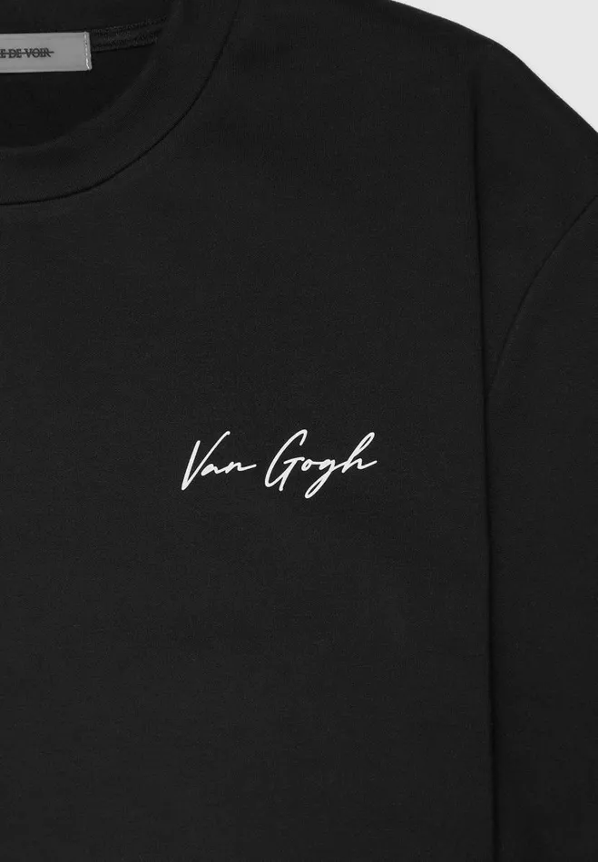 Manire De Voir TShirts and Tops Manire De Voir Man Van Gogh Graphic TShirt 8211 Black