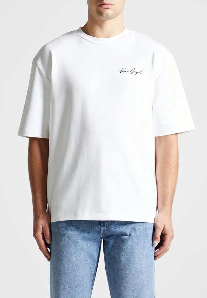 Manire De Voir TShirts and Tops Manire De Voir Man Van Gogh Graphic TShirt 8211 White