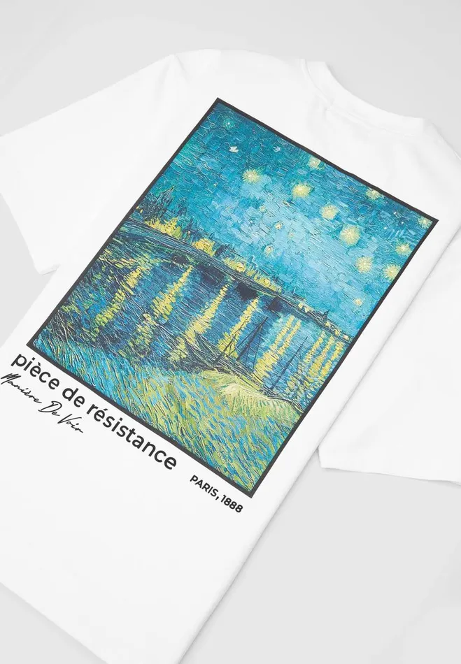 Manire De Voir TShirts and Tops Manire De Voir Man Van Gogh Graphic TShirt 8211 White