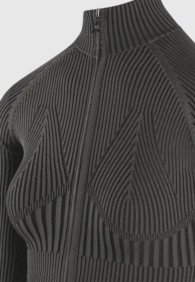 Manire De Voir Tops and T Shirts Manire De Voir Woman Knitted Backless Corset Top 8211 GreyBlack
