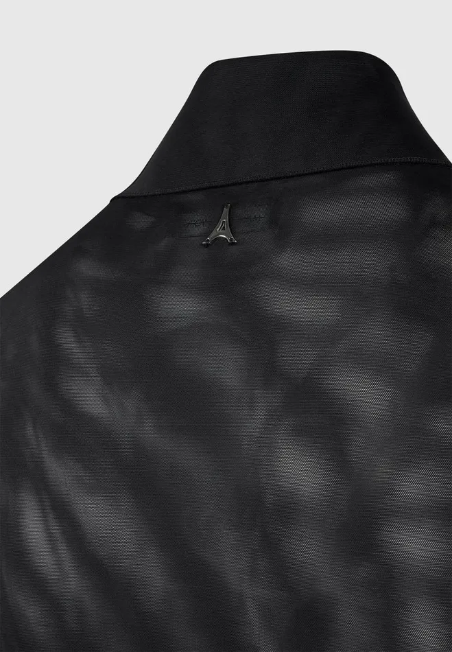 Manire De Voir Tops and T Shirts Manire De Voir Woman Mesh Double Layer Top 8211 Black
