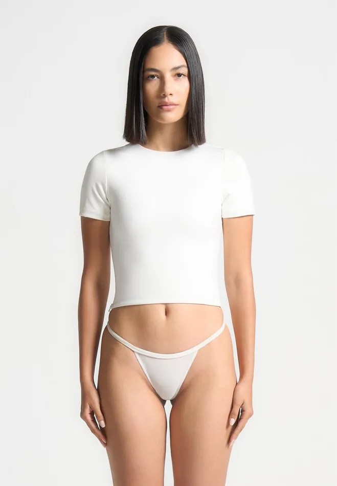 Manire De Voir Tops and T Shirts Manire De Voir Woman ternelle Double Layer Short Sleeve T Shirt 8211 Off White Manire De Voir Tops and T Shirts Manire De Voir Woman ternelle Double Layer Short Sleeve T Shirt 8211 Off White