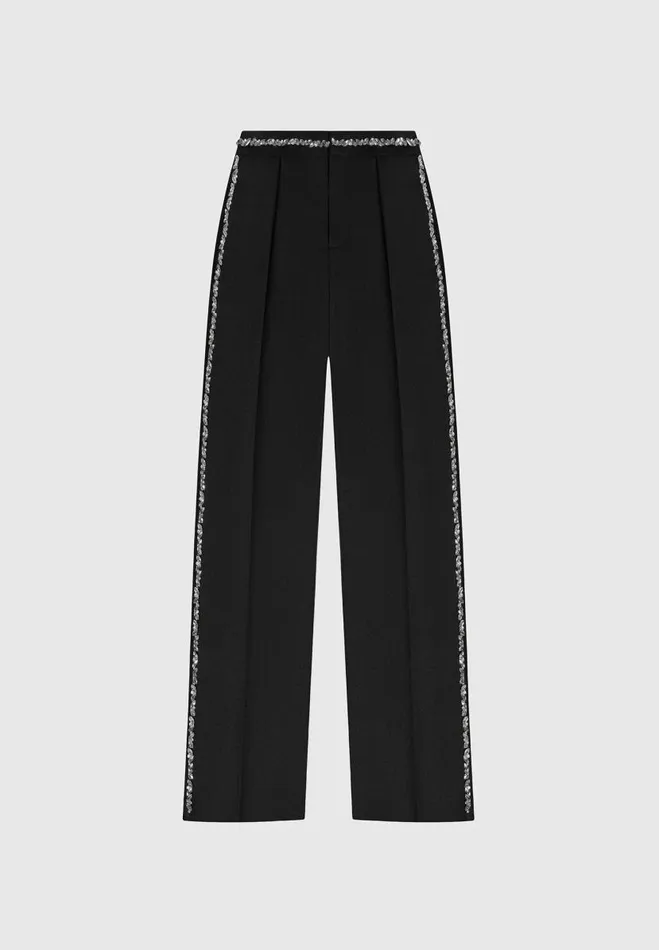 Manire De Voir Trousers Manire De Voir Woman Embellished Tailored Trousers 8211 Black