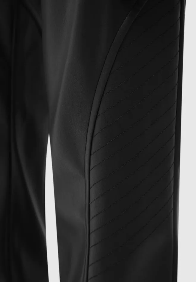 Manire De Voir Trousers Manire De Voir Woman Vegan Leather Biker Trousers 8211 Black