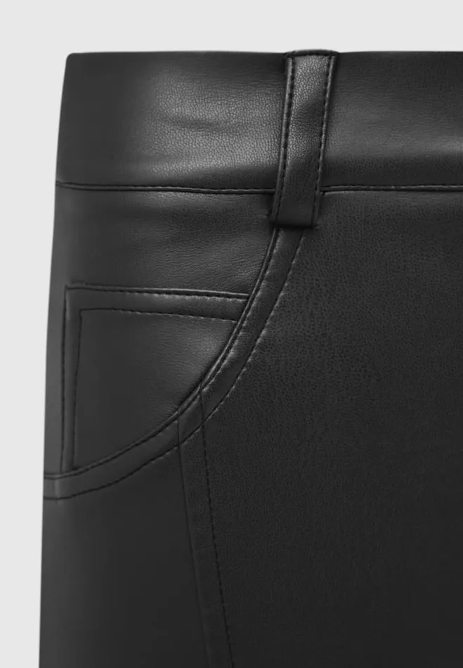 Manire De Voir Trousers Manire De Voir Woman Vegan Leather Biker Trousers 8211 Black