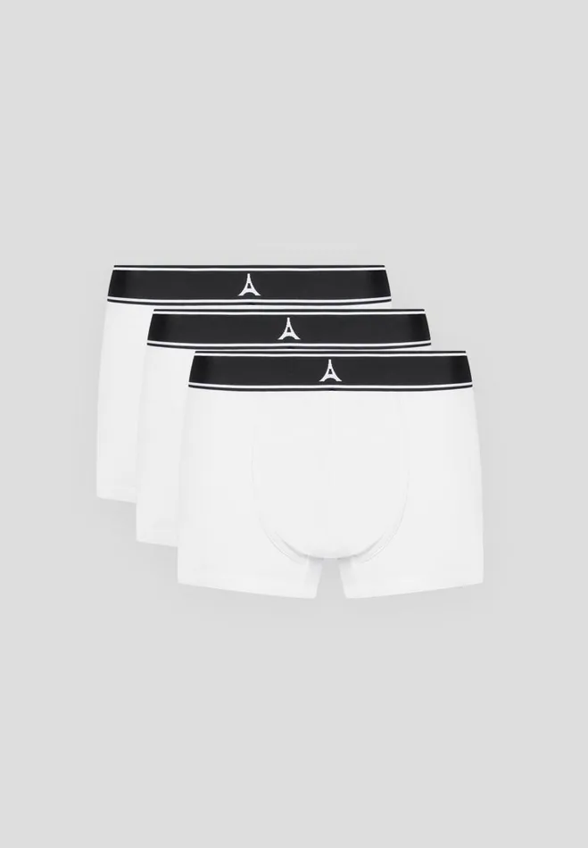 Manire De Voir Underwear Manire De Voir Man L039Eiffel Boxers Pack Of 3 8211 White Manire De Voir Underwear Manire De Voir Man L039Eiffel Boxers Pack Of 3 8211 White