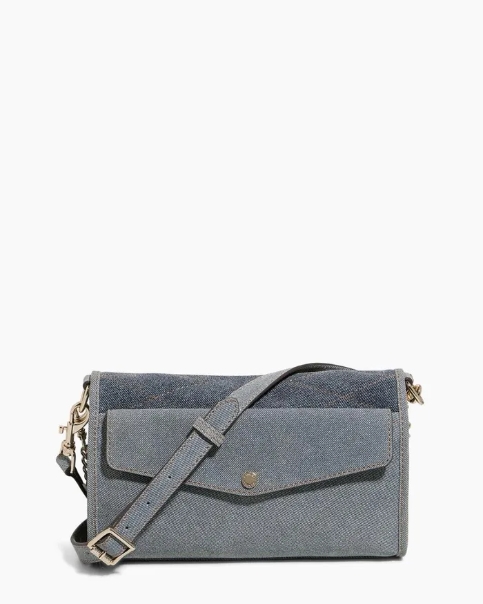 Mantra Convertible Shoulder Denim Leather Women Aimee Kestenberg Satchels