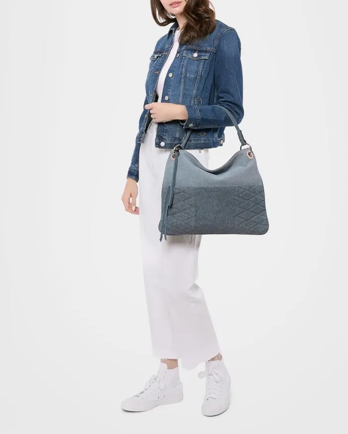 Mantra Perfect Shoulder Denim Leather Women Aimee Kestenberg Satchels