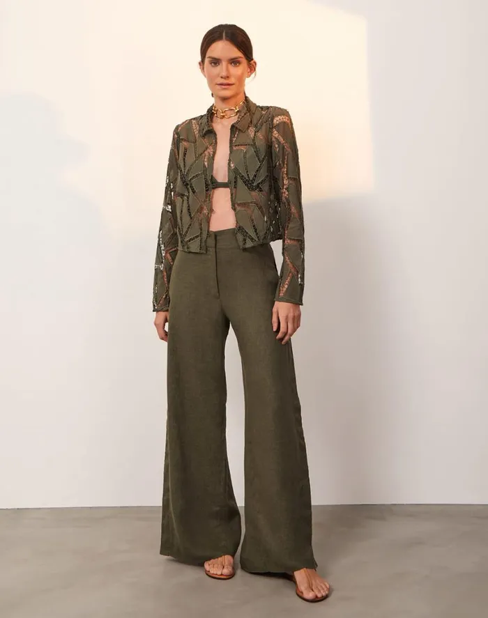 Matching Sets Women ViX Paula Hermanny Bree Pants 8211 Evergreen