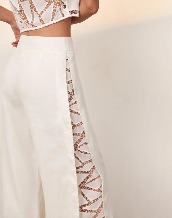 Matching Sets Women ViX Paula Hermanny Bree Pants 8211 Off White