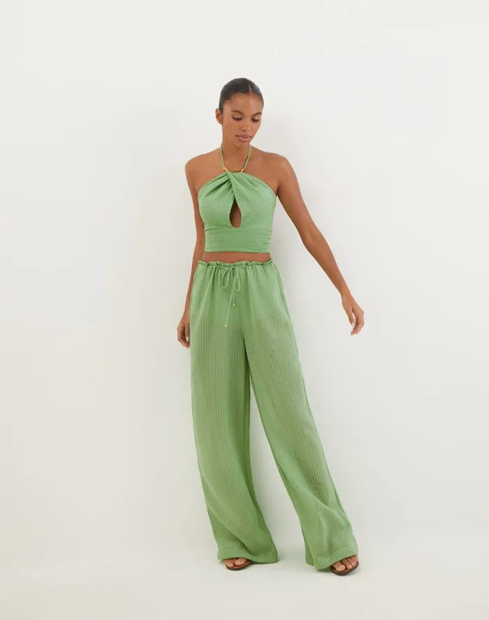 Matching Sets Women ViX Paula Hermanny Coco Detail Top 8211 Aloe