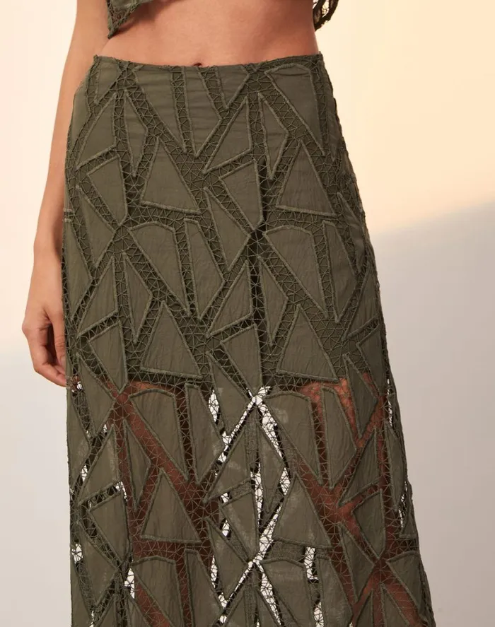 Matching Sets Women ViX Paula Hermanny Juli Long Skirt 8211 Evergreen