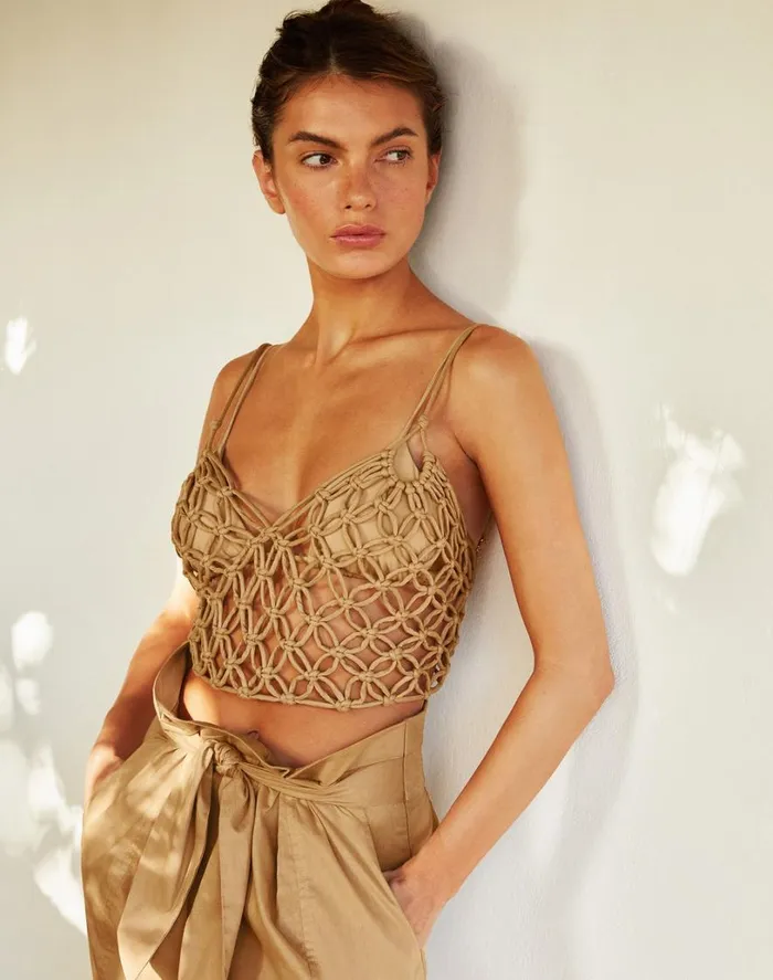 Matching Sets Women ViX Paula Hermanny Kim Blouse 8211 Walnut