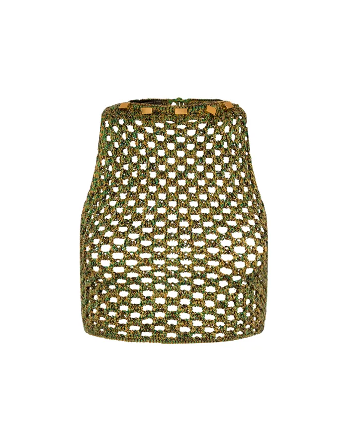 Matching Sets Women ViX Paula Hermanny Knit Aria Blouse 8211 Green