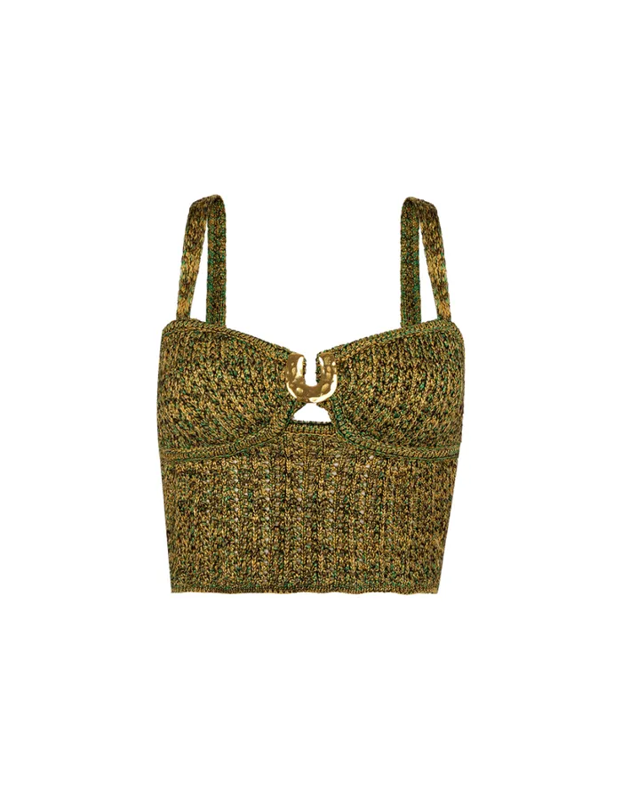 Matching Sets Women ViX Paula Hermanny Knit Aria Top 8211 Green