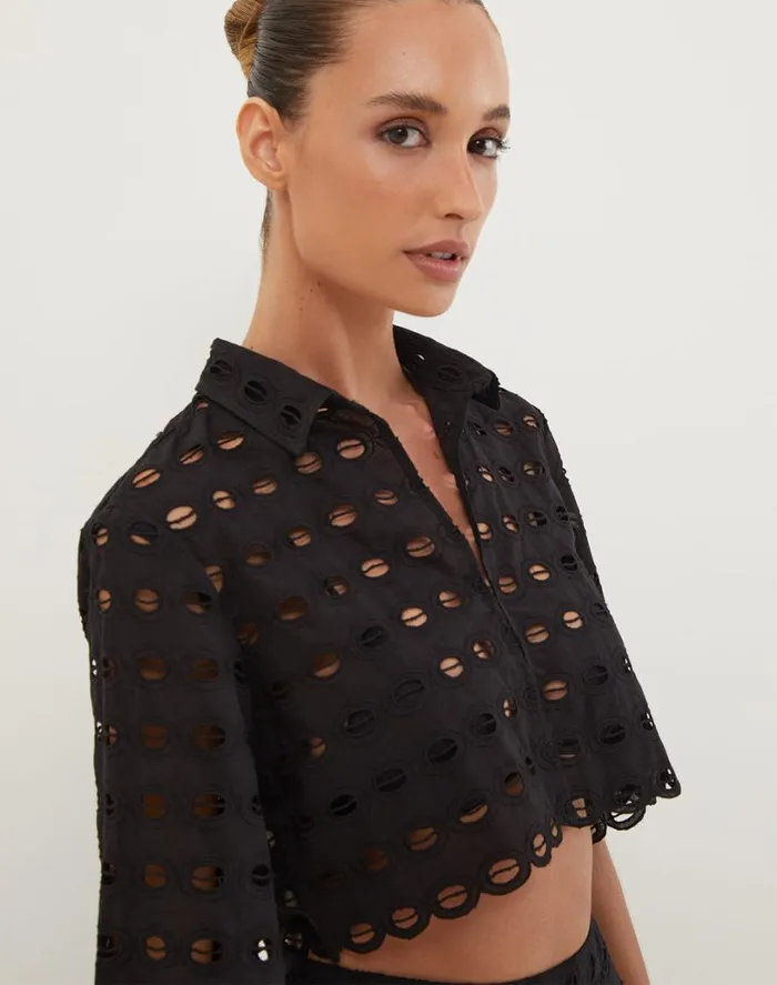 Matching Sets Women ViX Paula Hermanny Lauren Blouse 8211 Black