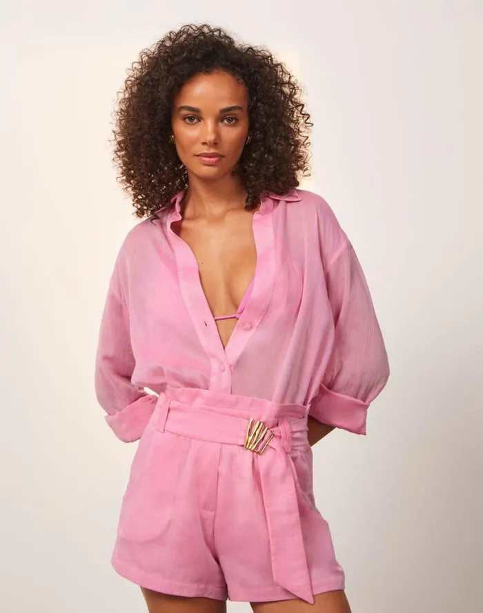 Matching Sets Women ViX Paula Hermanny Lyra Long Sleeve Blouse 8211 Gerbera
