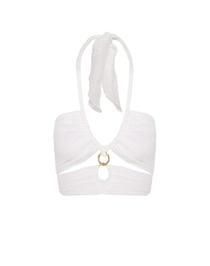 Matching Sets Women ViX Paula Hermanny Marge Detail Top 8211 Off White