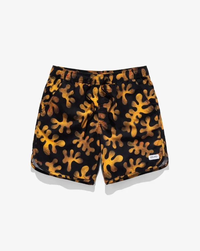 Men Banks Journal Boardshorts Barrier Elastic Boardshort Dirty Black