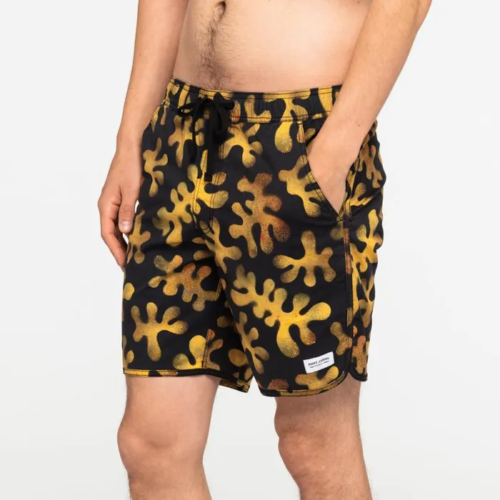 Men Banks Journal Boardshorts Barrier Elastic Boardshort Dirty Black