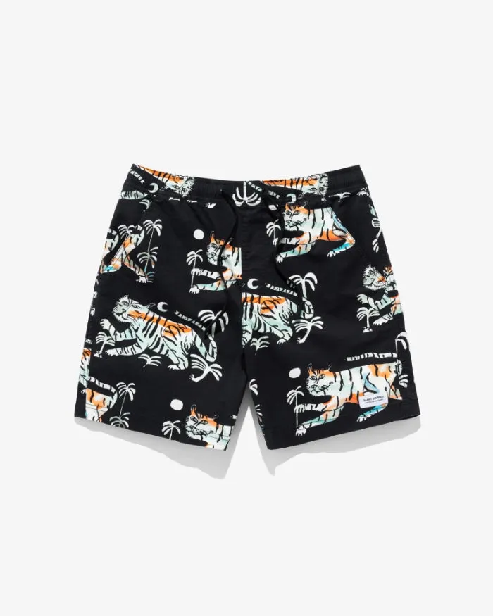 Men Banks Journal Boardshorts Happy Place Elastic Boardshort Black