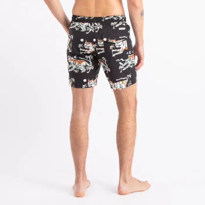 Men Banks Journal Boardshorts Happy Place Elastic Boardshort Black